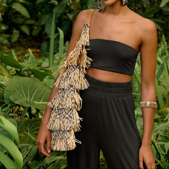 Free People Soleil Raffia Hobo Shoulder Bag NWT - Picture 2 of 8